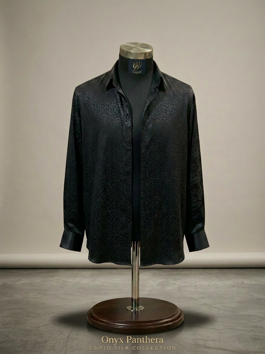 Onyx Panthera — Cupid silk shirt on mannequin